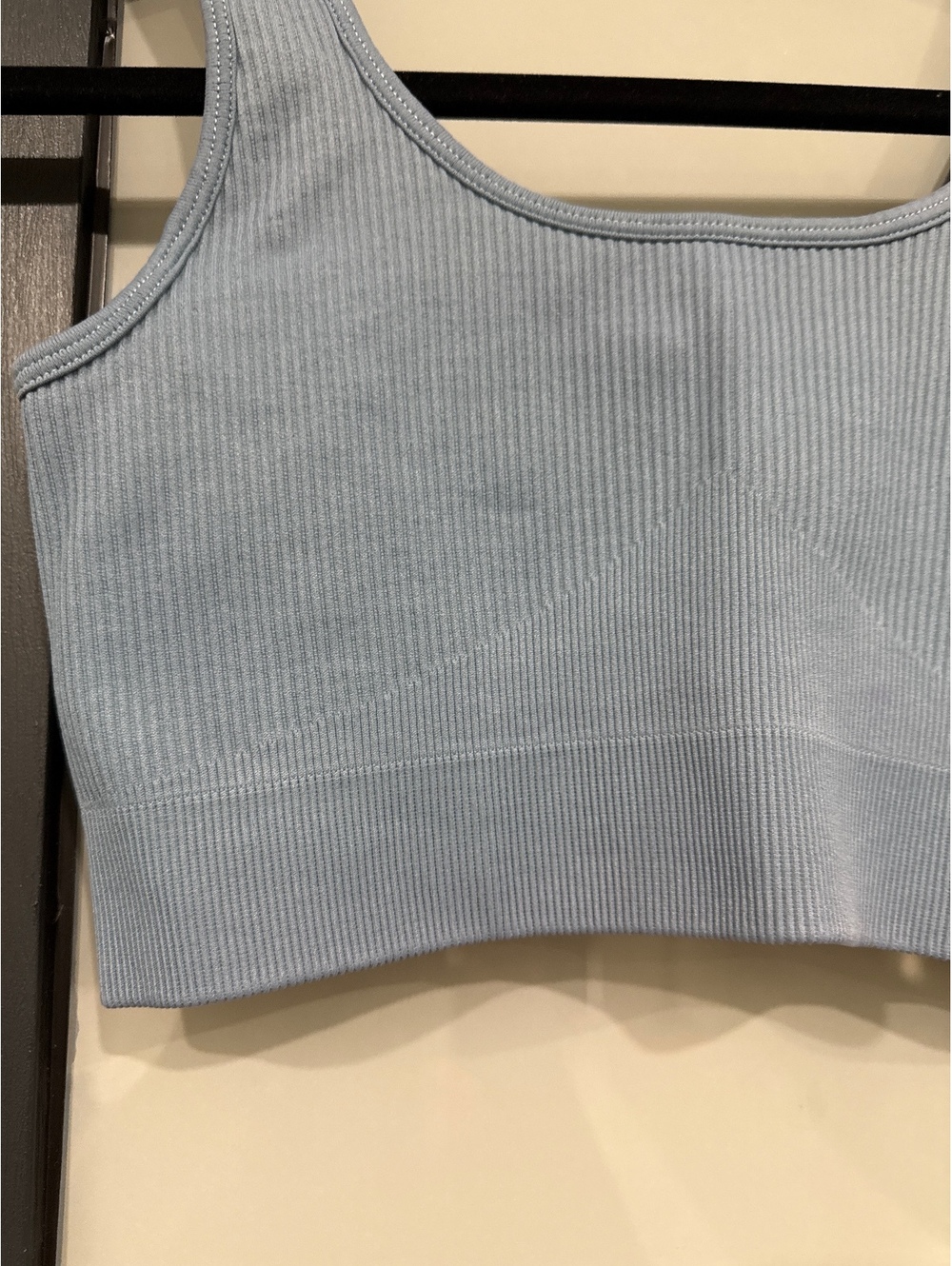 Dusty Blue Ribbed Workout Set - Picture 2 of 2